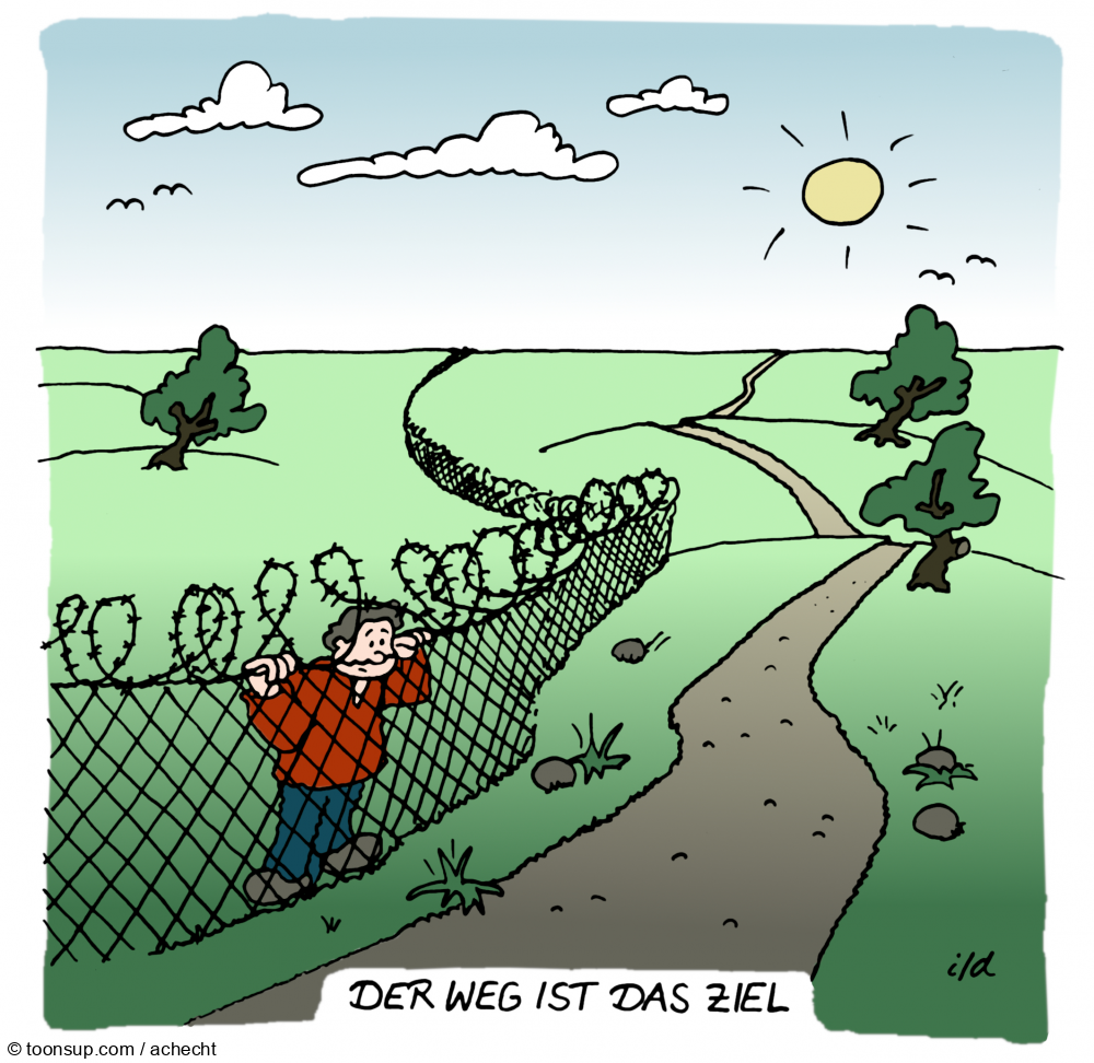 Cartoon: Der Weg ist das Ziel 1
